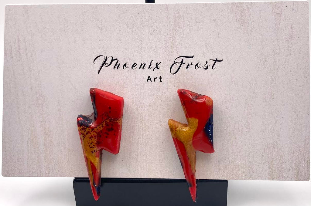 Lightning Bolt Studs - Celestial Spark Collection