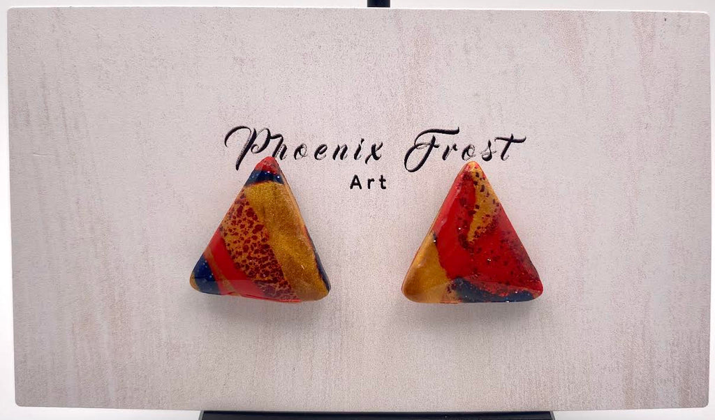 Mini Triangle Studs - Prism & Petals Collection