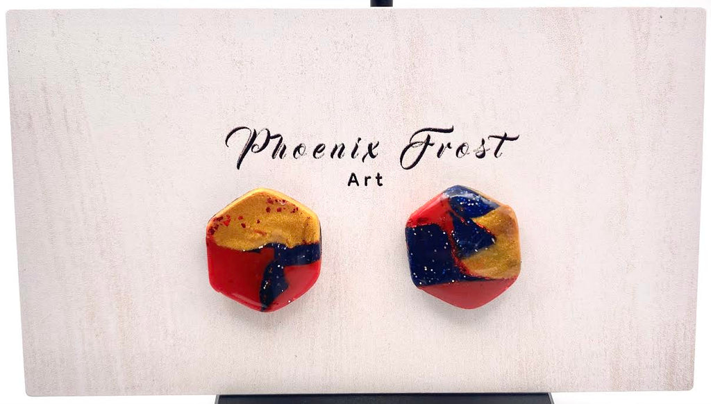 Mini Hexagon Studs - Hex & Hoof Collection