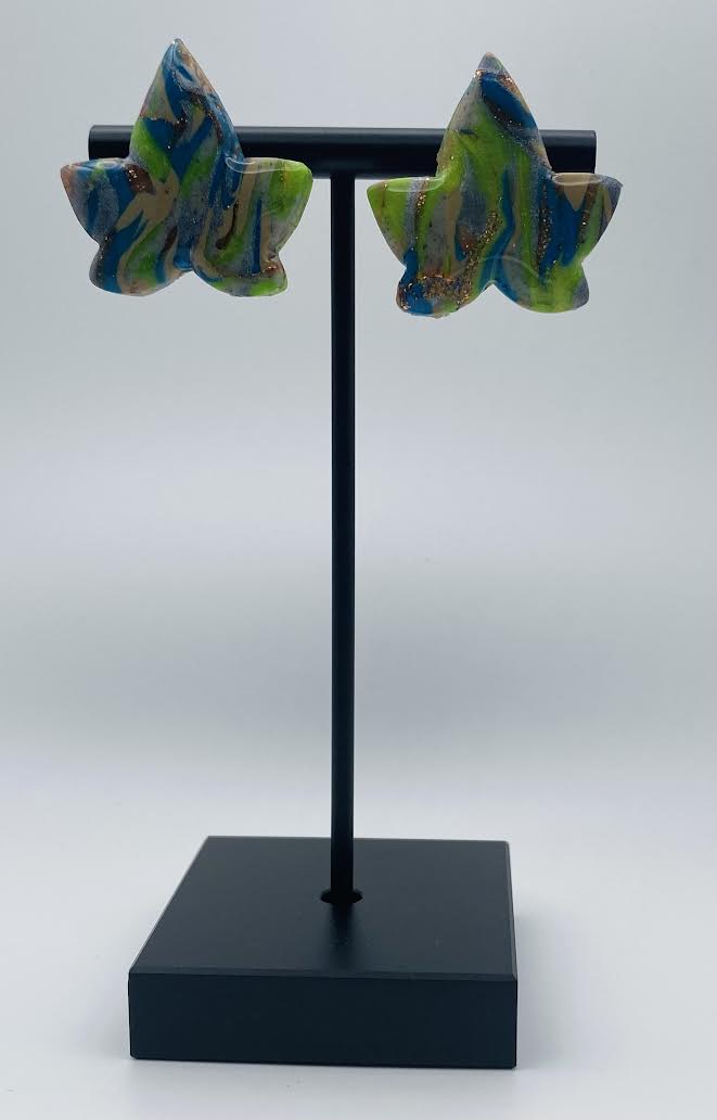 Large Leaf Studs - Biosphere Collection