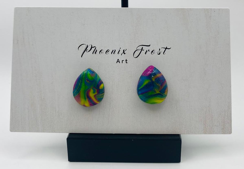 Mini Teardrop Studs - Prism & Petals Collection