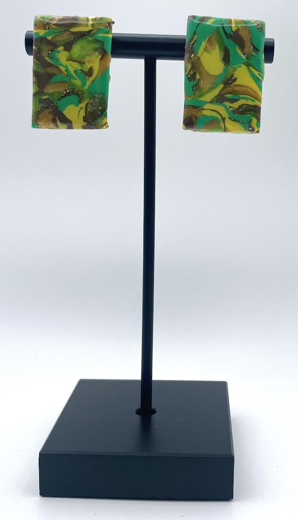 Large Rectangle Studs - Symmetry & Sparkle Collection