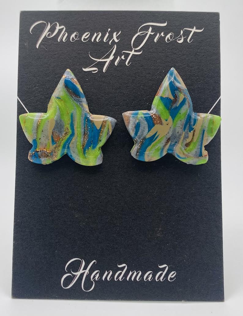 Large Leaf Studs - Biosphere Collection